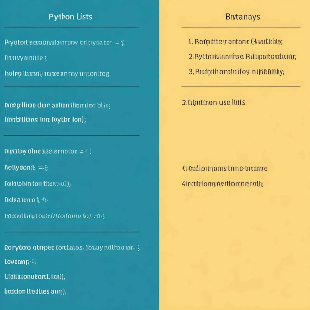 Difference between Python array and Python list